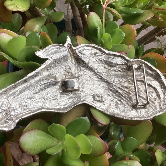 Vintage Outstanding Metal Statement Sized Horse Head Belt Buckle/Scarf Slide main image 6